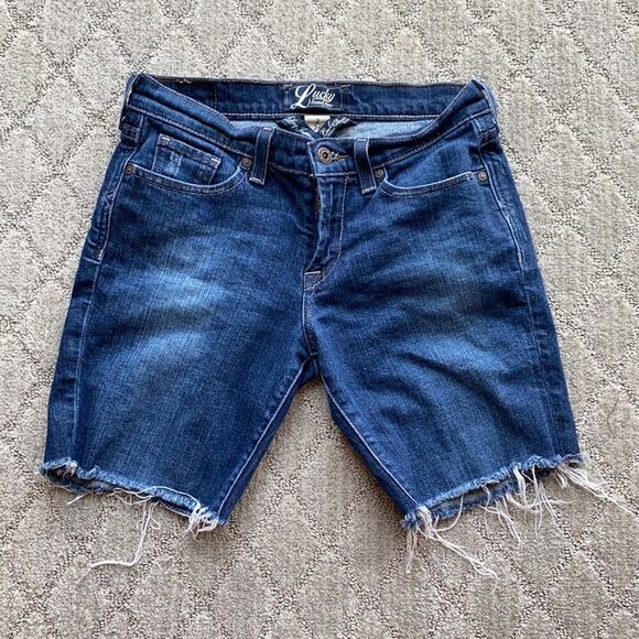 Lucky Brand stark sweet n low jean shorts coastal beach summer - Picture 1 of 4